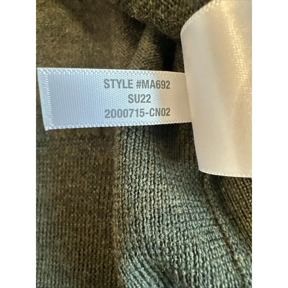 Madewell Polo Sweater Women Forrst Green Sz2XL Merino Wool Knit Pullover Casual